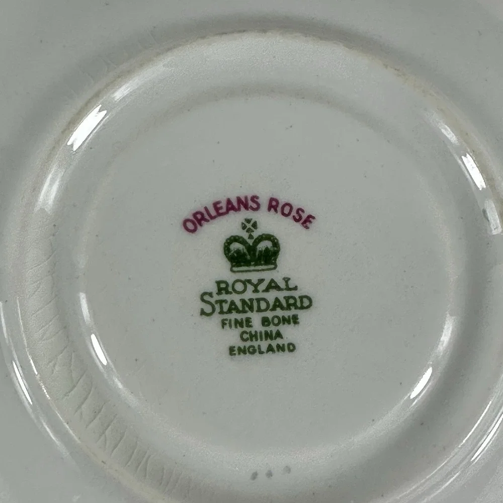 Vintage‎ Royal Standard ORLEANS ROSE Teacup & Saucer Set Fine Bone China England